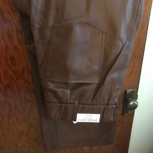 Chico’s brown leather pants